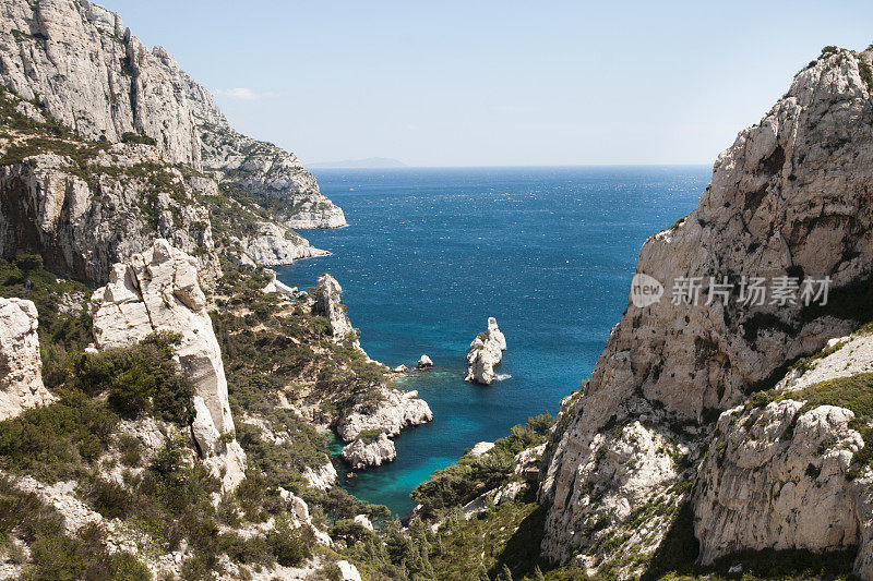 法国里维埃拉的Les Calanques -马赛